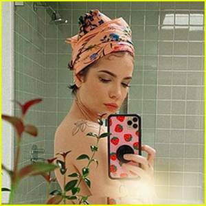 Halsey Looks Pretty in Shirtless Selfies While Self-Isolating at Home - justjared.com