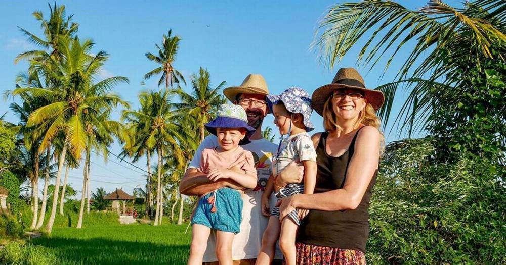 Brit family spending lockdown in Bali with toddlers after buying one way ticket out of UK - mirror.co.uk - Britain - city London