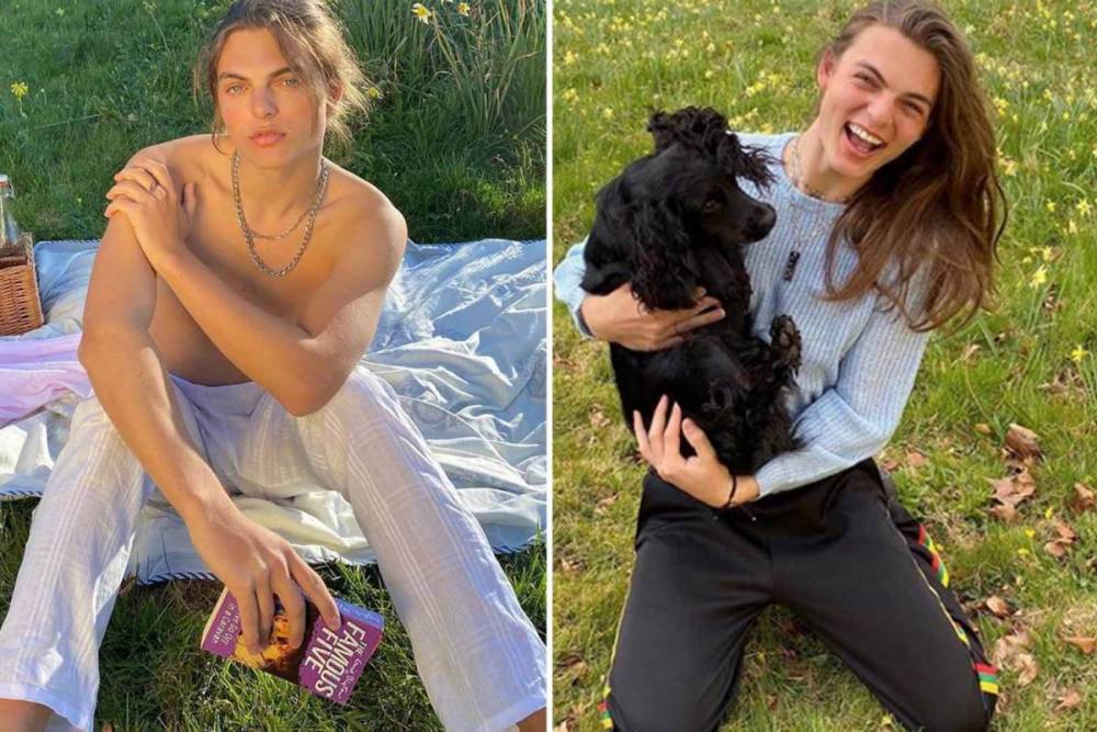Elizabeth Hurley’s son Damian poses topless as he enjoys a picnic in lockdown - thesun.co.uk - Britain