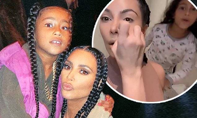 Kim Kardashian - Kim Kardashian reveals her daughter North West has been 'running the house' during self-isolation - dailymail.co.uk