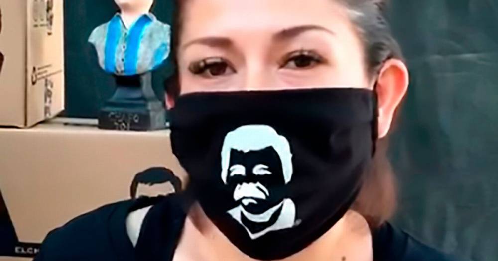 El Chapo - El Chapo’s daughter wears coronavirus mask adorned with her drug lord dad's face - dailystar.co.uk - Mexico