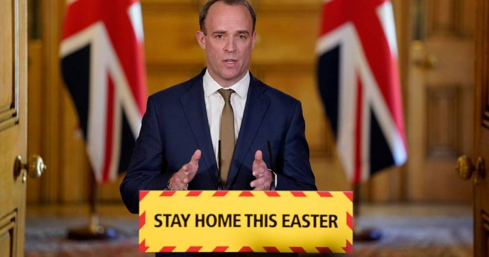 Dominic Raab - UK Government extends lockdown for another three weeks - dailyrecord.co.uk - Britain