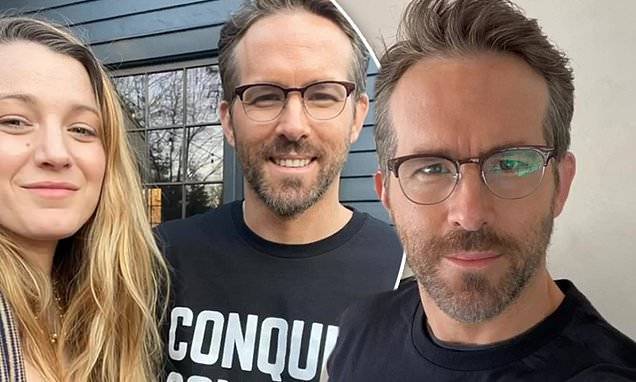 Ryan Reynolds - Blake Lively - Ryan Reynolds enlists wife Blake Lively as he promotes 'obscenely boring' charity shirt - dailymail.co.uk - Canada