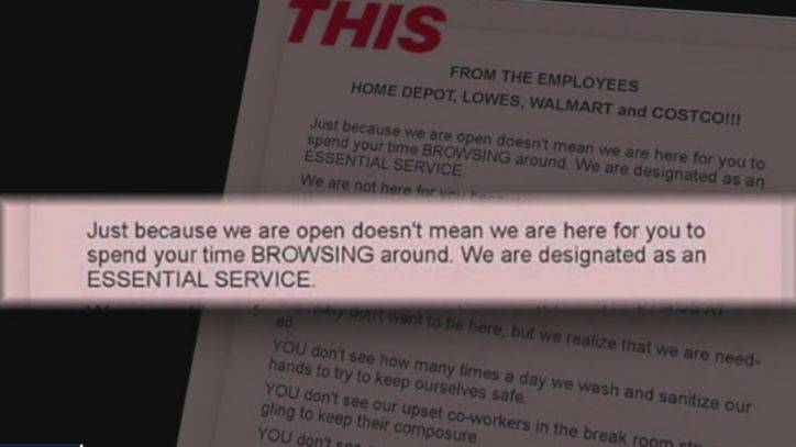 Store employee letter shared on social media asks customers to stay home - fox29.com