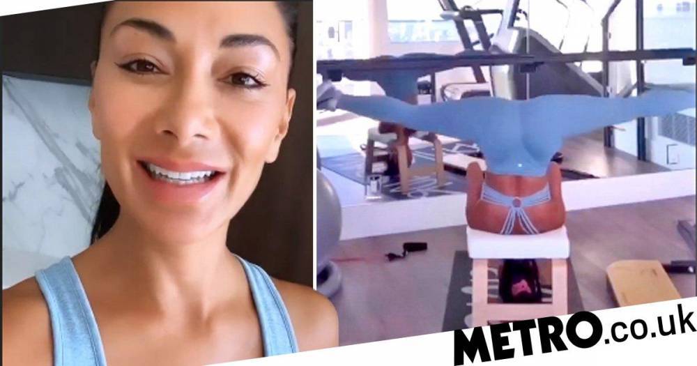 Nicole Scherzinger - Nicole Scherzinger shares her favourite workouts and casually does the splits mid-air while in a headstand - metro.co.uk