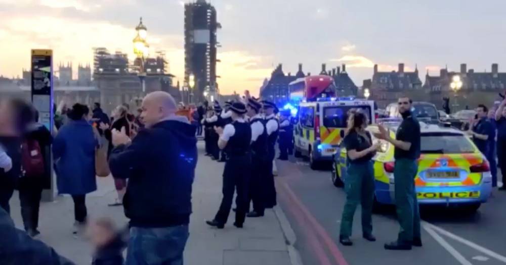 River Thames - Fury as police 'just watch' crowds flout social distancing on Westminster Bridge - dailystar.co.uk