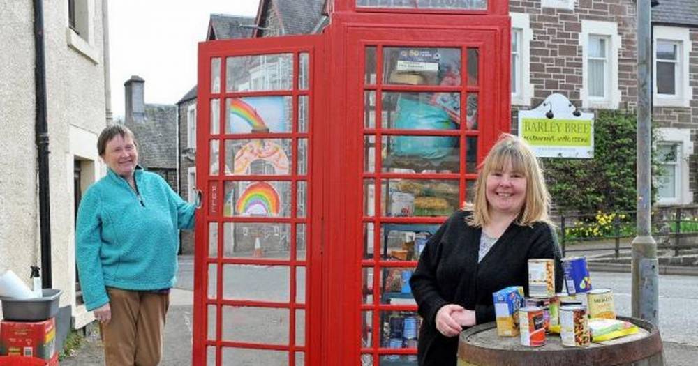 Perthshire phone box turned into food larder - dailyrecord.co.uk