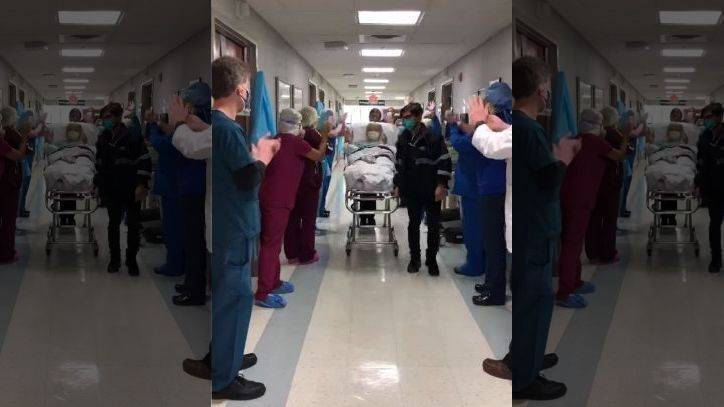 98-year-old woman who beat coronavirus cheered by Montgomery County hospital staff - fox29.com - county Montgomery