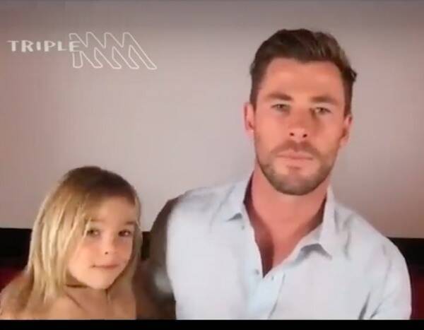 Jimmy Kimmel - Chris Hemsworth - Watch Chris Hemsworth's 6-Year-Old Son Crash His Video Interview - eonline.com