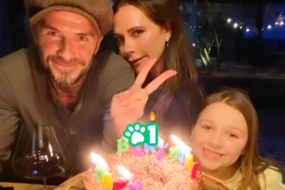 Victoria Beckham posts emotional message as she cosies up to David and Harper, 8, on her 46th birthday - thesun.co.uk - Victoria, county Beckham - city Victoria, county Beckham - county Beckham