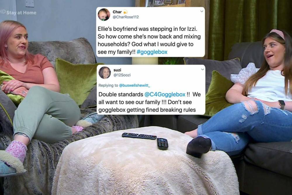 Gogglebox fans furious as Ellie and Izzi break lockdown rules and reunite on the show - thesun.co.uk