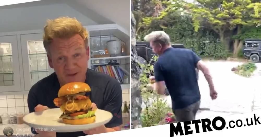 Gordon Ramsay - Gordon Ramsay pokes fun at backlash by offering homemade burger to neighbours - metro.co.uk - city London