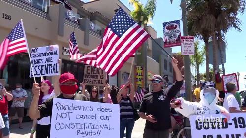 Gavin Newsom - Coronavirus outbreak: Protesters in California flout stay-at-home orders - globalnews.ca - state California - county Huntington