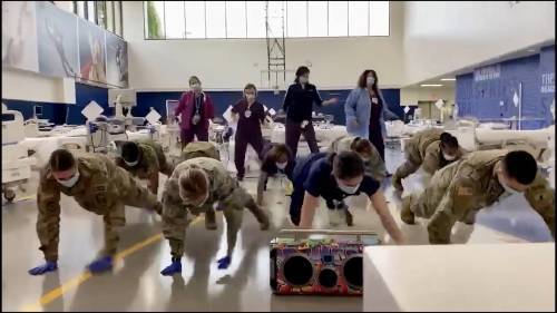 Delaware National Guard showcase choreographed workout routine at local hospital - globalnews.ca - state Delaware - city Wilmington, state Delaware