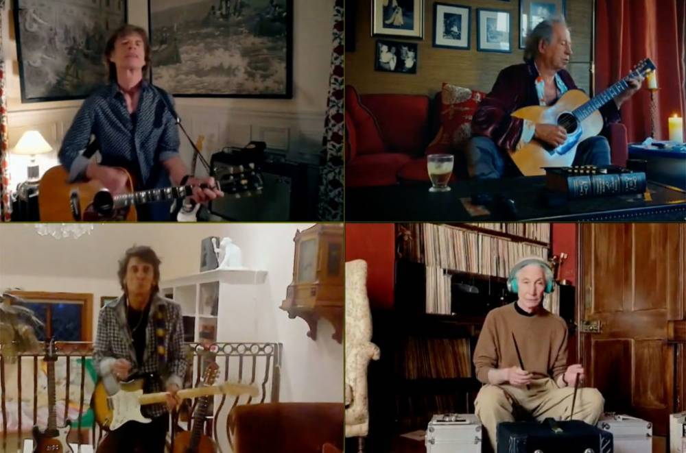Ronnie Wood - Mick Jagger - Keith Richards - Charlie Watts - The Rolling Stones Perform a Classic Via Zoom During 'One World' - billboard.com