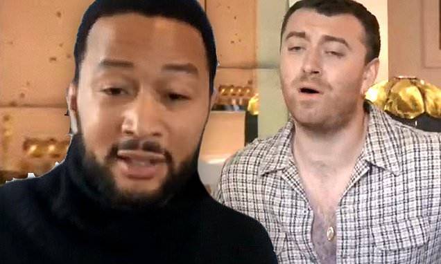Sam Smith - John Legend and Sam Smith team up for beautiful Stand By Me duet during One World streaming concert - dailymail.co.uk