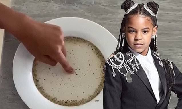Blue Ivy - Tina Lawson - Beyonce's daughter Blue Ivy encourages people to wash their hands with at-home experiment - dailymail.co.uk