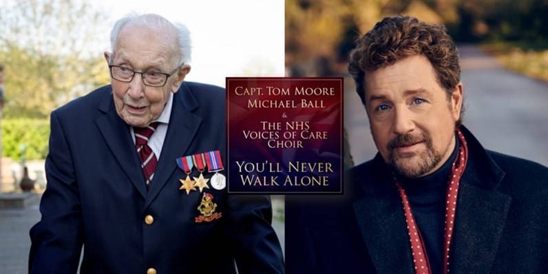 Tom Moore - Michael Ball - 99 year-old war veteran Captain Tom Moore and Michael Ball heading for Number 1 single - officialcharts.com - Britain
