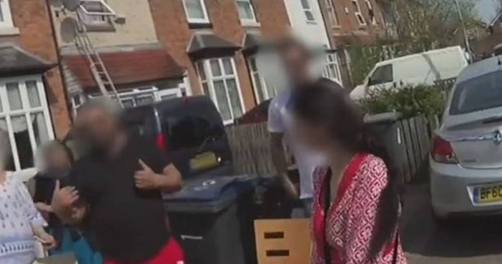 Police filmed confronting family eating dinner outside home on driveway - dailystar.co.uk - Britain - city Birmingham