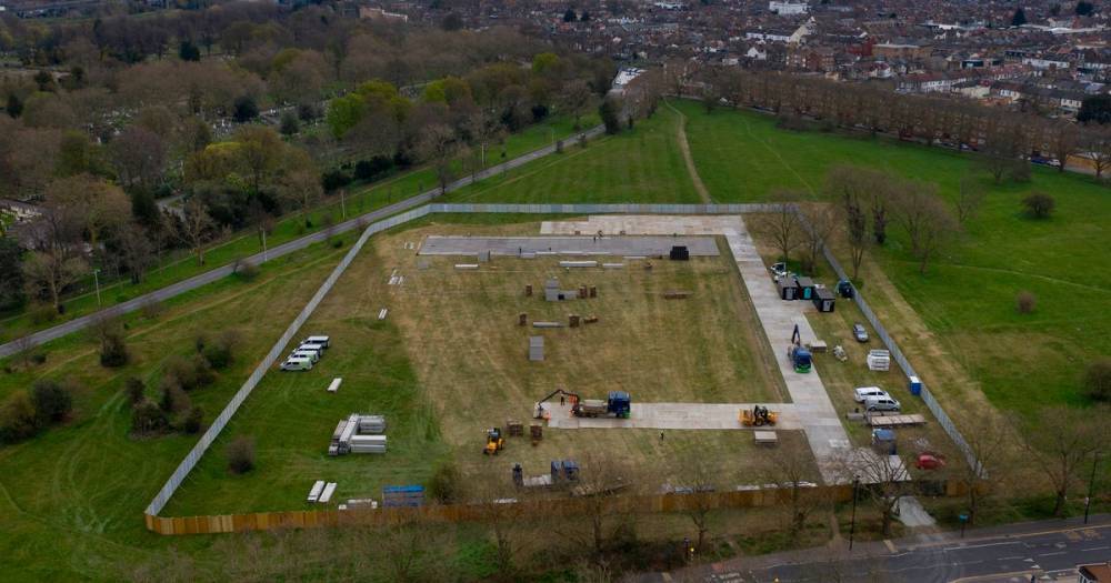 Morgue the size of two football pitches being built near NHS Nightingale hospital - mirror.co.uk - county New London