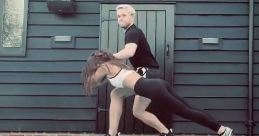 Michelle Keegan - John Terry - Amelia Tank - Olly Murs drops bodybuilder girlfriend face-first into pool in savage prank - dailystar.co.uk