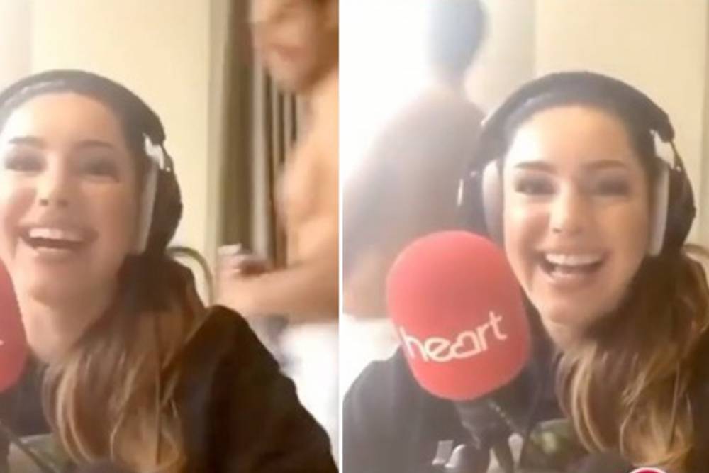 Jeremy Parisi - Kelly Brook’s boyfriend accidentally crashes her radio show topless as he wanders on camera in nothing but a towel - thesun.co.uk - Italy