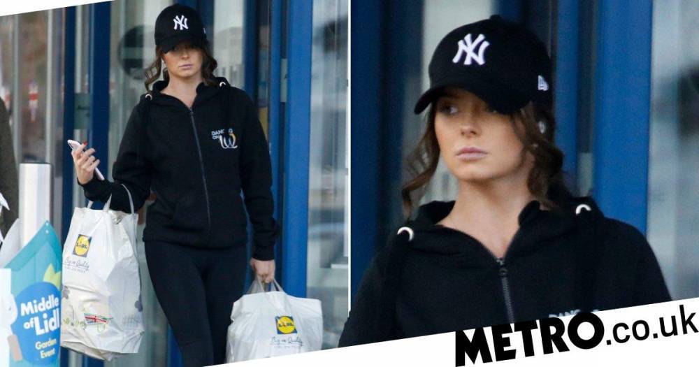Maura Higgins - Maura Higgins practises social distancing as she heads to Lidl in her Dancing On Ice hoody - metro.co.uk