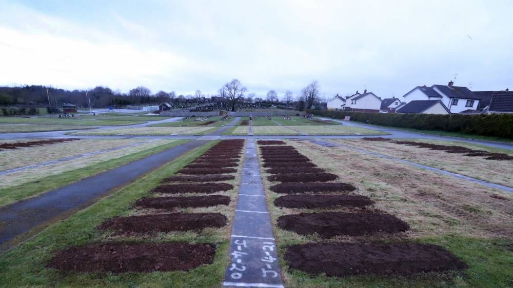Fresh graves dug at Antrim cemetery - rte.ie - Ireland - county Antrim