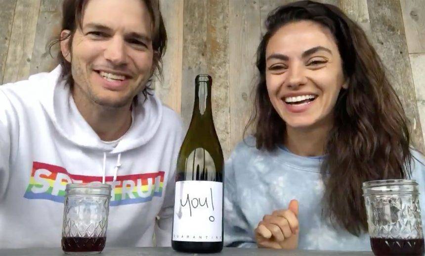 Ashton Kutcher - Mila Kunis - Ashton Kutcher & Mila Kunis Launch Quarantine Wine — 100% Of Proceeds Go To Coronavirus Relief Efforts! - perezhilton.com