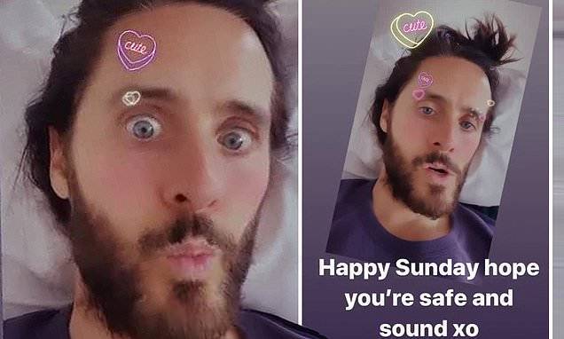 Jared Leto - Happy Sunday - Jared Leto shares Instagram selfie video as he wishes fans a 'Happy Sunday' in lockdown - dailymail.co.uk