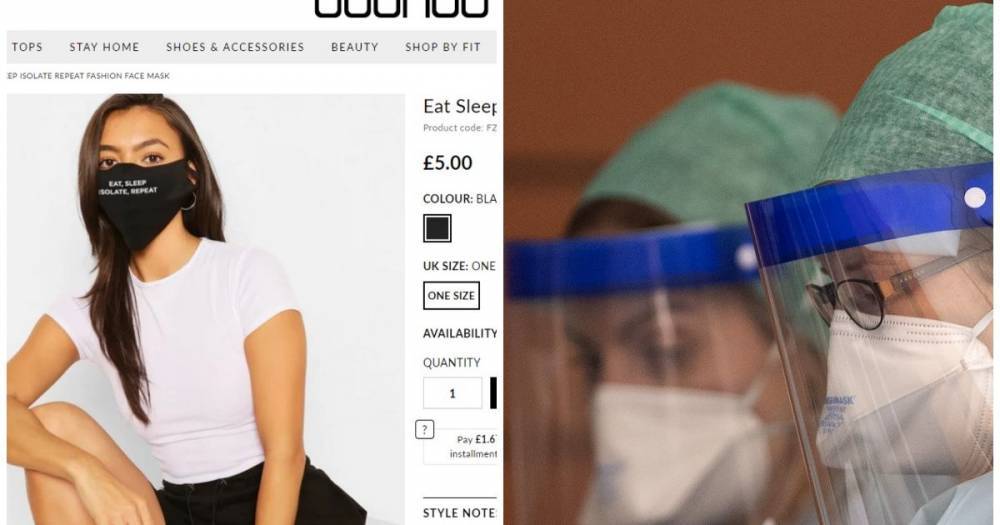 Boohoo apologise and discontinue line of fashion face masks after NHS nurse upset - manchestereveningnews.co.uk - city Manchester