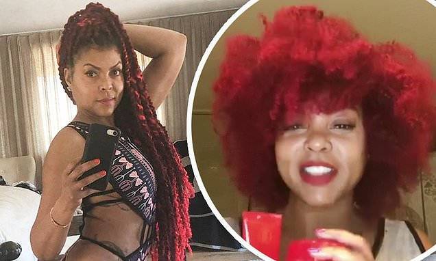Taraji P Henson channels The Little Mermaid while flaunting her curves in a sizzling one-piece - dailymail.co.uk