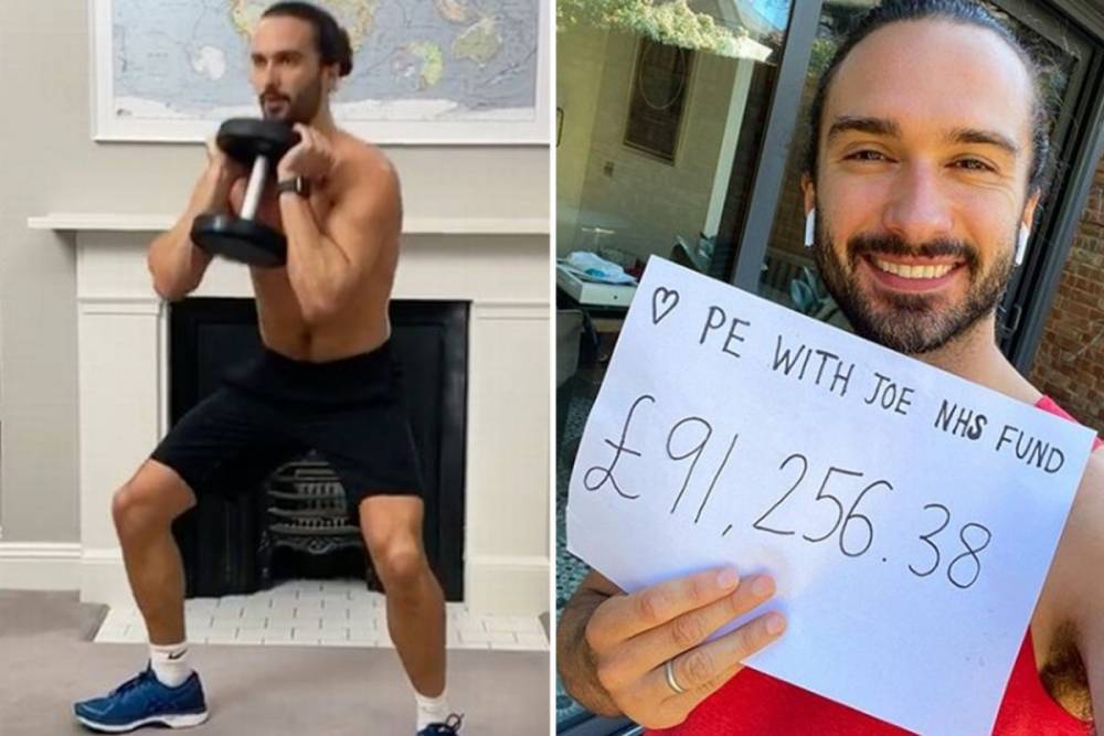 Joe Wicks reveals he’s raised nearly £100,000 for the NHS with YouTube ‘PE teacher’ videos - thesun.co.uk