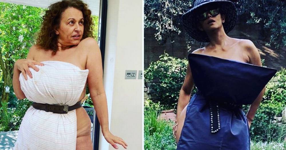 Nadia Sawalha - Halle Berry - Nadia Sawalha strips naked and takes on Halle Berry with risque viral pillow challenge - mirror.co.uk