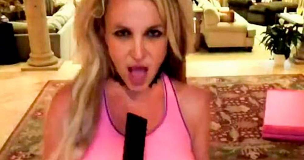 Britney Spears - George Michael - Britney Spears flashes toned abs in bra and tiny hot pants while singing to George Michael - mirror.co.uk