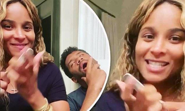 Russell Wilson - Ciara shares funny clip of Russell Wilson getting irritated by her vigorous nail filing - dailymail.co.uk