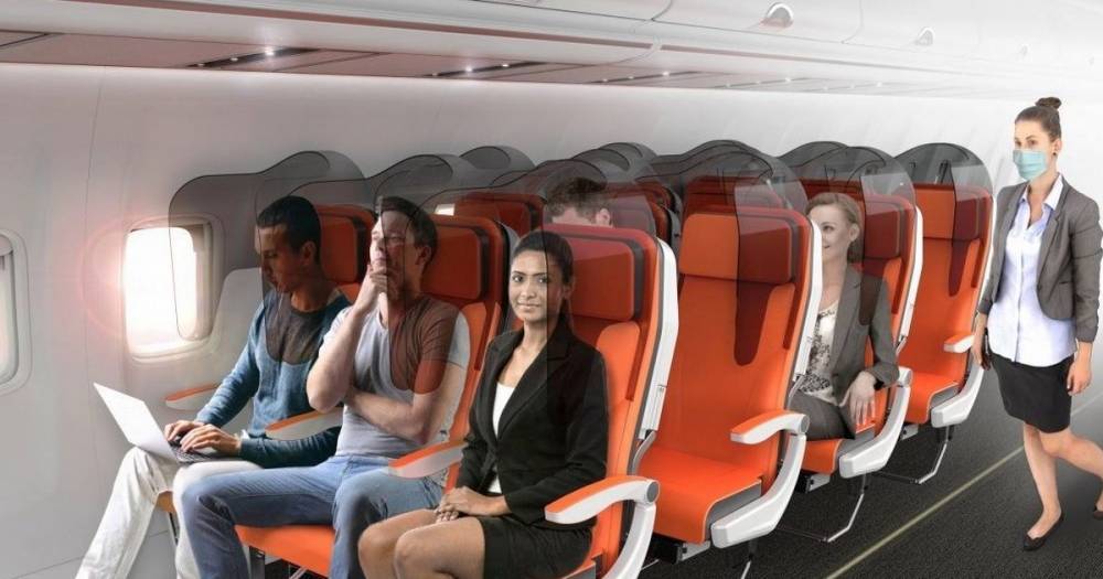 Plane seats with screens show what air travel could look like post-coronavirus - dailystar.co.uk