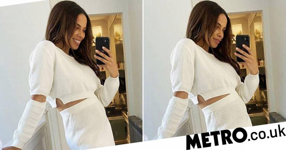 Marvin Humes - Rochelle Humes - Rochelle Humes shares first photo of baby bump as she and Marvin reveal they’re having a boy - metro.co.uk