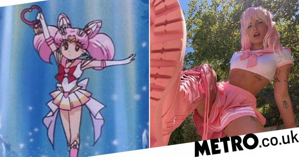 Halsey puts all our quarantine outfits to shame with this stunning Manga-inspired look - metro.co.uk