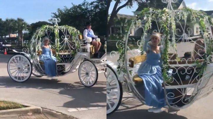 Cinderella brings magic to Florida neighborhood with special drive-by visit - fox29.com - state Florida