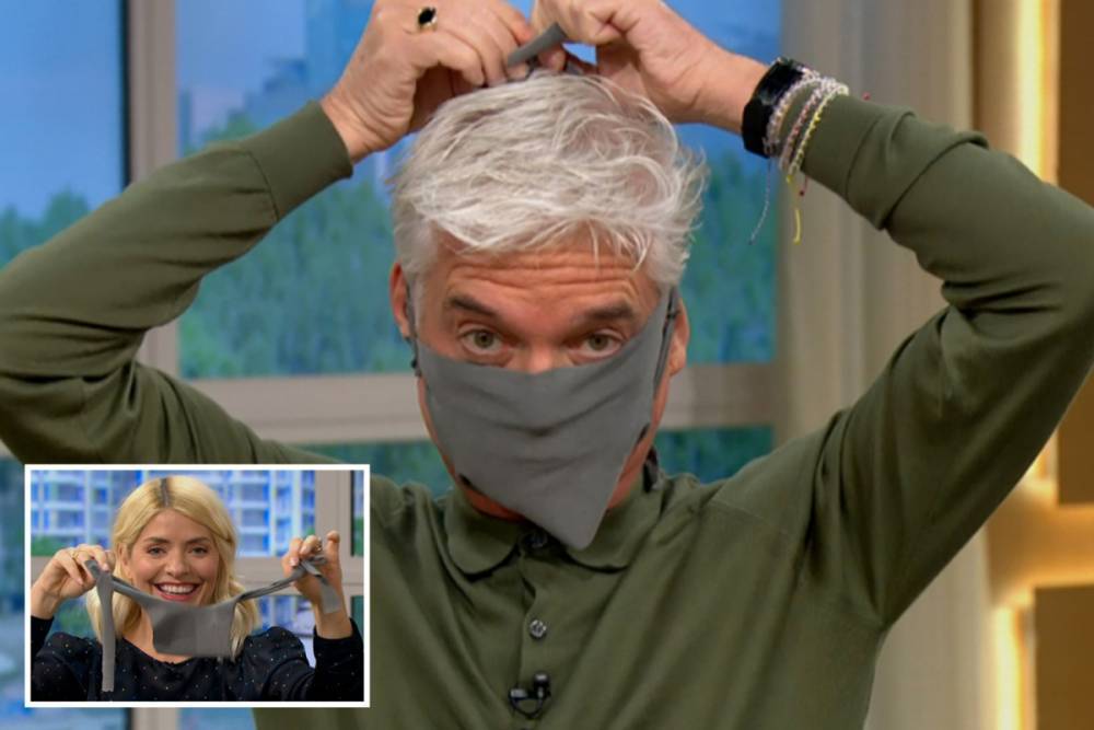 Holly Willoughby - Phillip Schofield - Holly Willoughby gets the giggles as Phillip Schofield wears homemade face mask that looks like ‘G-string’ knickers - thesun.co.uk