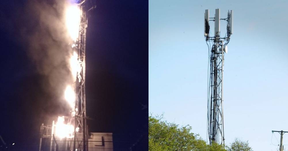 Thugs set phone mast on fire and cause £50k damage amid 5G coronavirus conspiracy - dailyrecord.co.uk