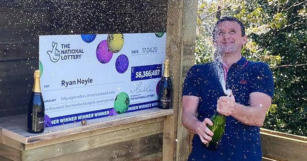Greater Manchester - Ryan Hoyle - EuroMillions £58m jackpot scooped by joiner - who celebrates two metres apart from family - dailyrecord.co.uk - city Manchester