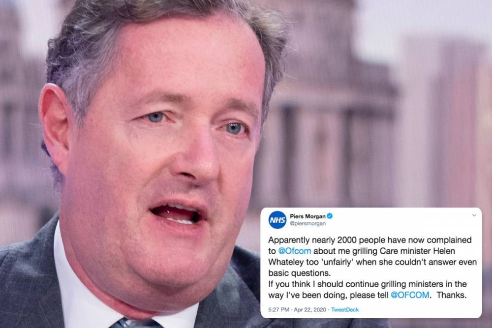 Piers Morgan - Helen Whately - Piers Morgan urges fans to back him after he’s hit by 2,000 Ofcom complaints for ‘bullying’ Helen Whately - thesun.co.uk - Britain