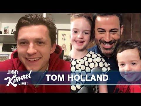 Watch Tom Holland Surprise Jimmy Kimmel’s ADORABLE Spider-Man Superfan Son, Billy! - perezhilton.com