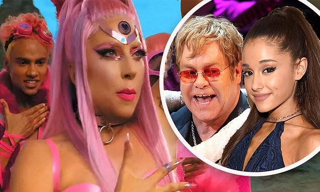 Elton John - Ariana Grande - Lady Gaga unveils the tracklist for Chromatica...featuring songs with Ariana Grande and Elton John - dailymail.co.uk