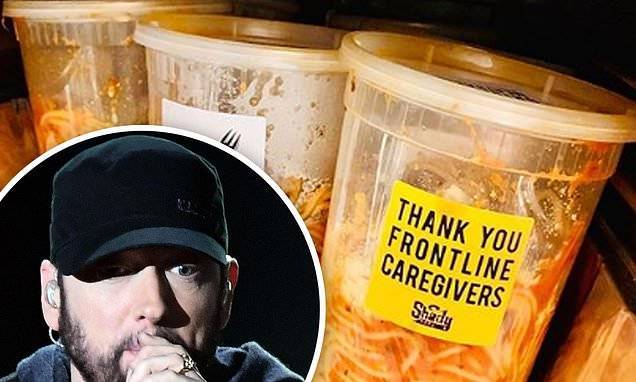 Eminem donates 'Mom's Spaghetti' to frontline caregivers in Detroit - dailymail.co.uk - city Detroit