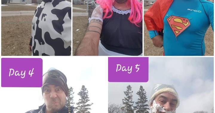 Costumed runner brings daily joy to Winnipeg neighbourhood amid coronavirus - globalnews.ca - county Park - county Windsor