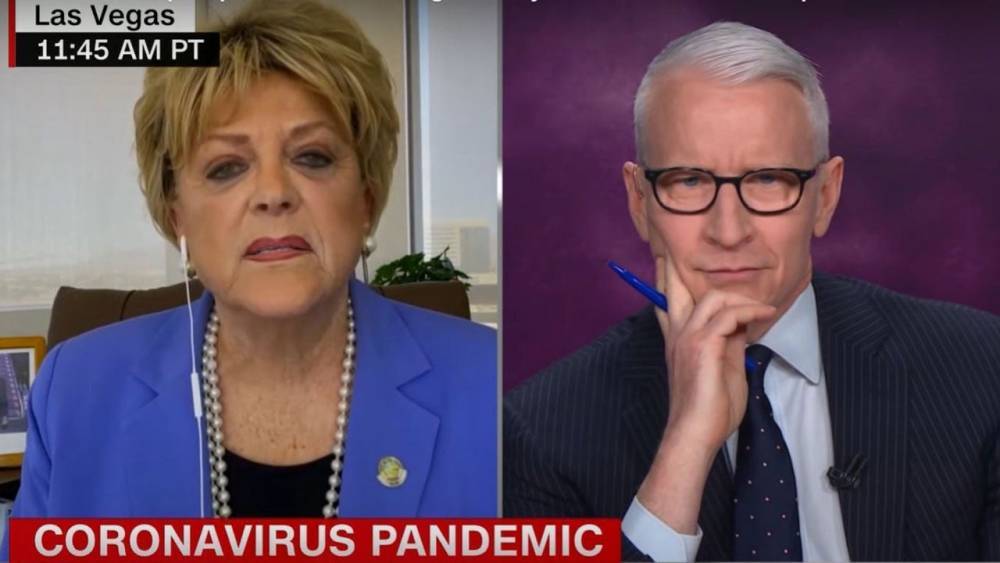 Steve Sisolak - Carolyn Goodman - Anderson Cooper Receives Twitter Support for Confronting Las Vegas Mayor Over Coronavirus Comments - etonline.com - city Las Vegas - state Nevada - county Anderson - county Cooper