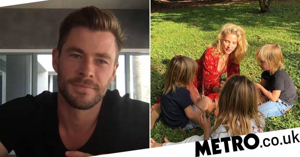 Chris Hemsworth - Chris Hemsworth admits he’s ‘failing miserably’ at home schooling his kids during quarantine - metro.co.uk